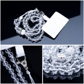 Bild von Universelle Handykette mit Steinchen in weiß