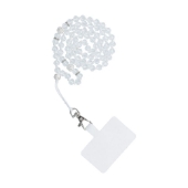 Bild von Universelle Handykette mit Steinchen in weiß