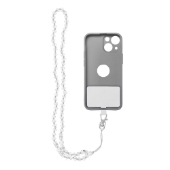 Bild von Universelle Handykette mit Steinchen in weiß